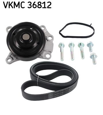SKF Wasserpumpe + Keilrippenriemensatz (VKMC 36812) Thumbnail